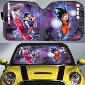 Goku And Chichi Car Sunshade Custom Dragon Ball Anime Car Accessories Galaxy Style