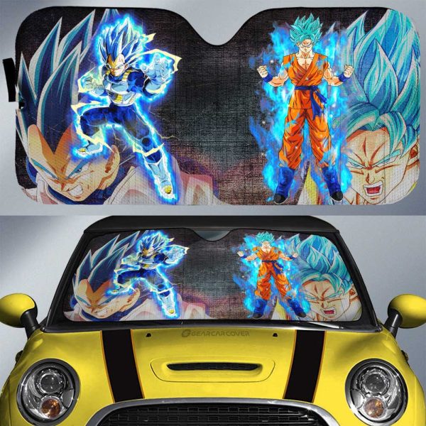 Goku And Vegeta Car Sunshade Custom Car Interior Accessories