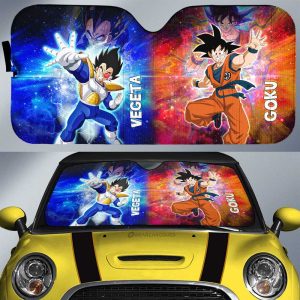 Goku And Vegeta Car Sunshade Custom Dragon Ball Anime Car Accessories