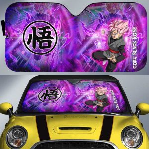 Goku Black Rose Car Sunshade Custom Characters Car Accessories