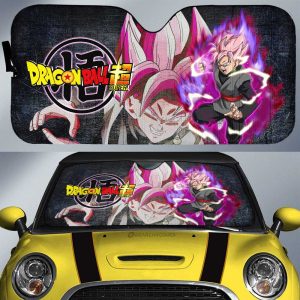 Goku Black Rose Car Sunshade Custom Dragon Ball Anime Car Interior Accessories