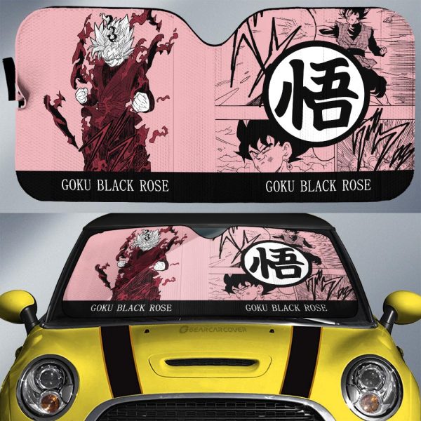 Goku Black Rose Car Sunshade Custom Dragon Ball Anime Manga Color Style