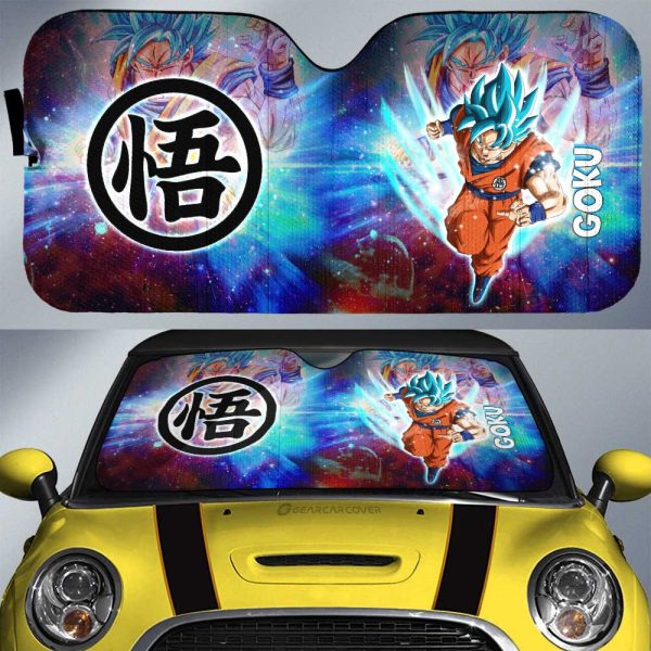 Goku Blue Car Sunshade Custom Dragon Ball Anime Car Accessories