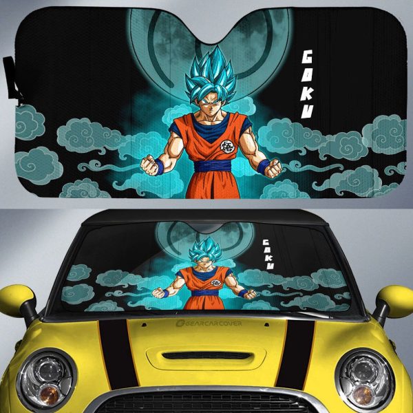 Goku Blue Car Sunshade Custom Dragon Ball Anime Car Accessories