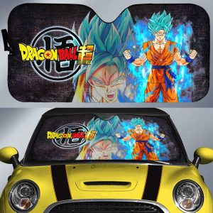 Goku Blue Car Sunshade Custom Dragon Ball Anime Car Interior Accessories