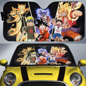 Goku Luffy Car Sunshade Custom Main Hero Anime Car Accessories