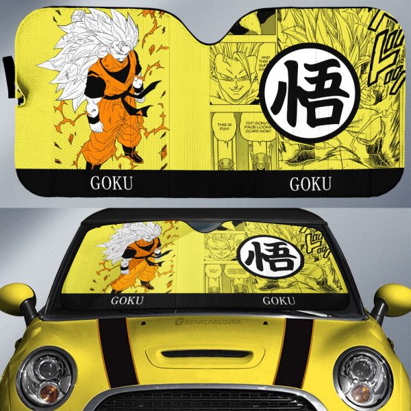 Goku SSJ Car Sunshade Custom Dragon Ball Anime Manga Color Style