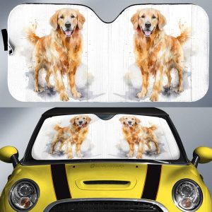 Golden Retriever Car Sunshade Custom Car Accessories