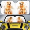 Golden Retriever Car Sunshade Custom Car Accessories