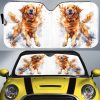 Golden Retriever Car Sunshade Custom Car Accessories