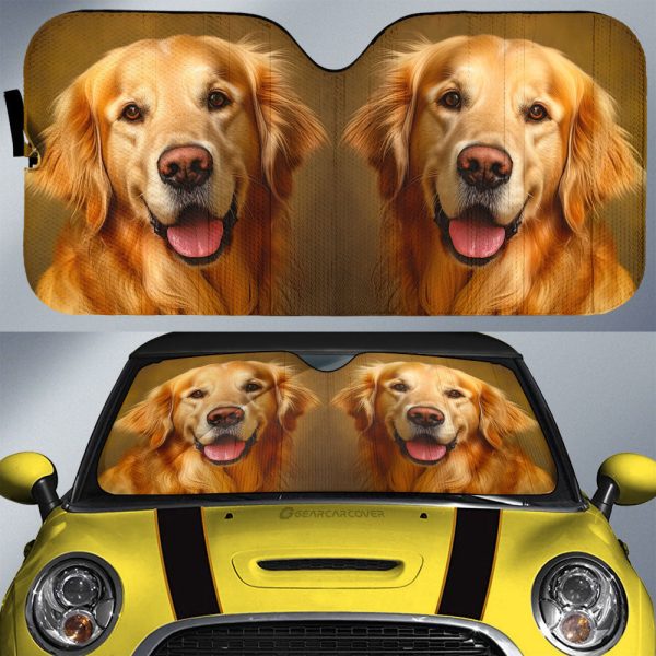 Golden Retriever Car Sunshade Custom Car Accessories