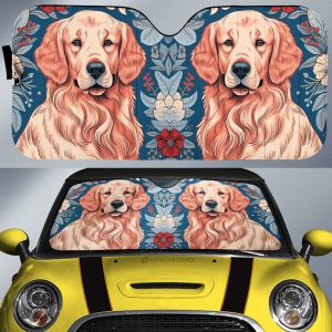 Golden Retriever Car Sunshade Custom Car Accessories