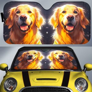 Golden Retriever Car Sunshade Custom Car Accessories