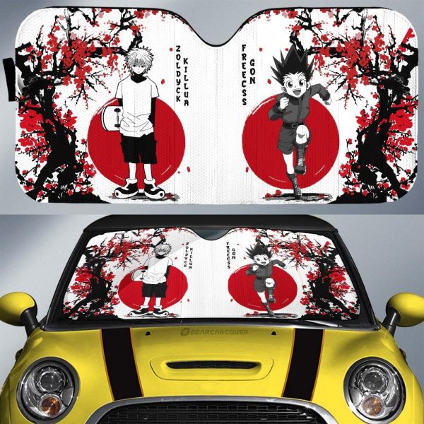 Gon Freecss And Killua Zoldyck Car Sunshade Custom Japan Style Hunter x Hunter Anime Car Accessories