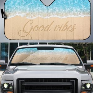 Good Vibes Beach Car Sunshade Custom Car Interior Accessories