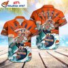 Grateful Dead And Denver Broncos Skeleton Surfer Aloha Shirt