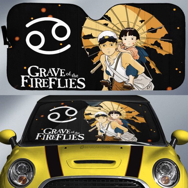 Grave Of The Fireflies Car Sunshade Custom Car Accessories