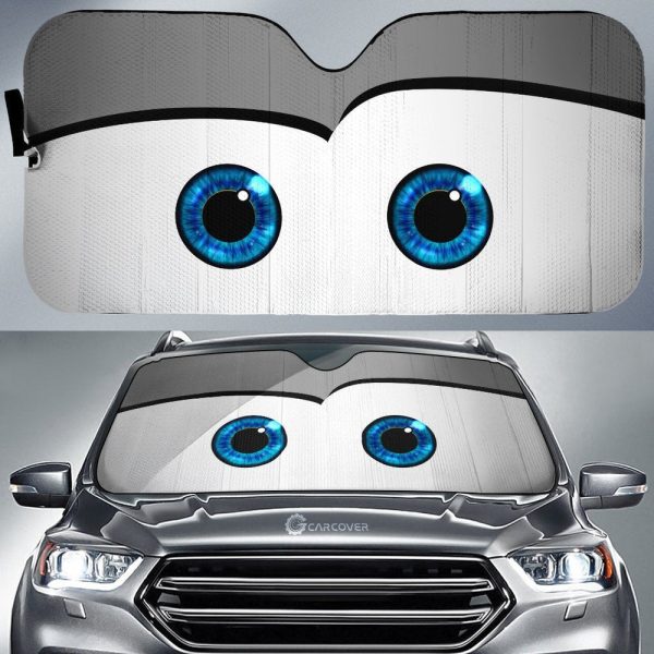 Gray Cute Car Eyes Sun Shade Custom Funny Car Accessories