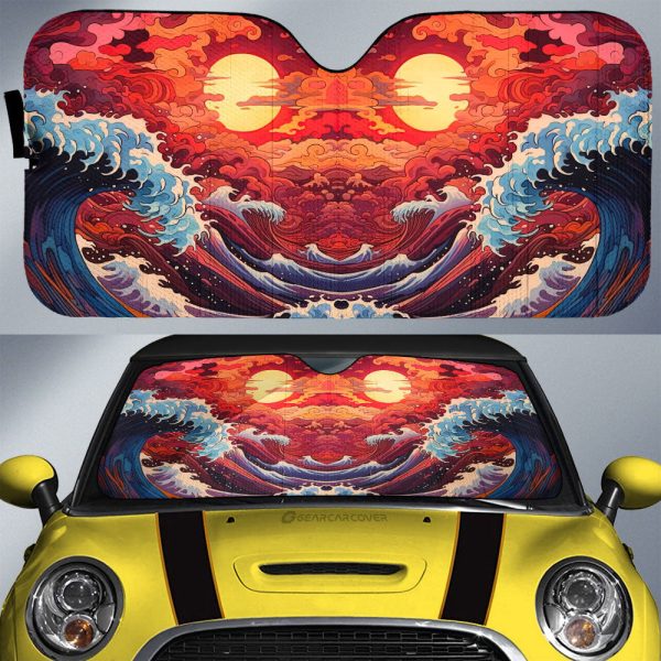 Great Wave Kanagawa Car Sunshade Custom Car Accessories