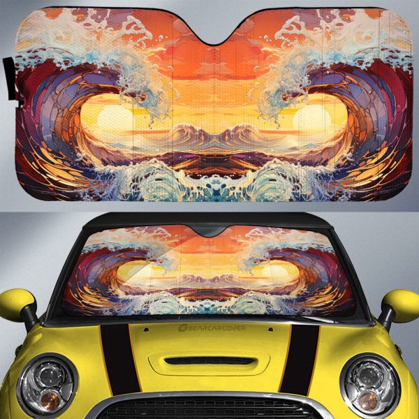 Great Wave Kanagawa Car Sunshade Custom Car Accessories