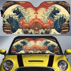 Great Wave Kanagawa Car Sunshade Custom Car Accessories