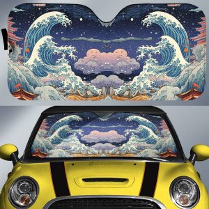 Great Wave Kanagawa Car Sunshade Custom Car Accessories