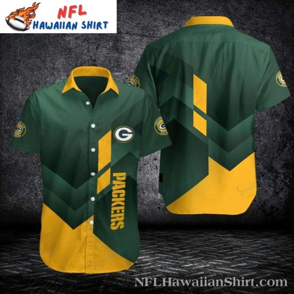 Green Bay Packers Gridiron Glory Green And Gold Hawaiian Shirt