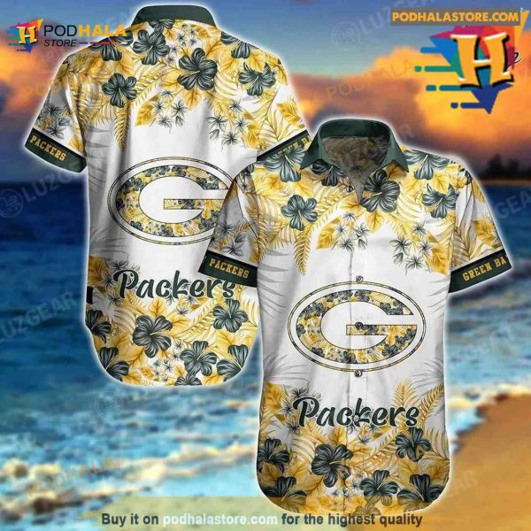 Green Bay Packers NFL Hawaiian Shirt Flower Tropical Pattern Summer Shirt Styles Gift