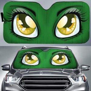 Green Cute Car Eyes Sun Shade Custom Cool Car Accessories