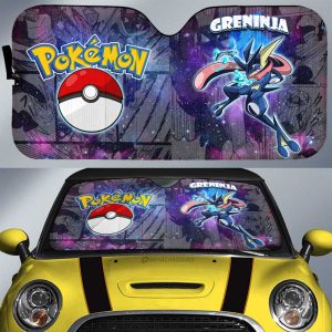 Greninja Car Sunshade Custom Anime Galaxy Manga Style