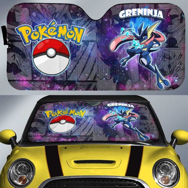 Greninja Car Sunshade Custom Galaxy Manga Style