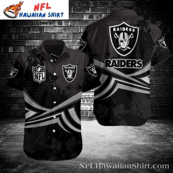 Gridiron Glamour – Las Vegas Raiders NFL Patterned Shirt