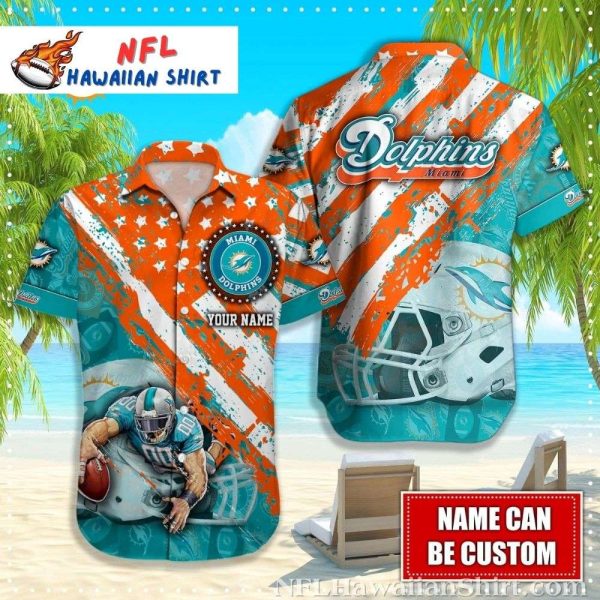 Gridiron Glory Customizable Miami Dolphins Hawaiian Shirt – Endzone Enthusiast Collection