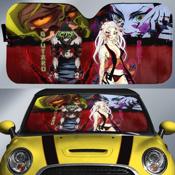 Gyutaro And Daki Car Sunshade Custom