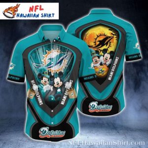 Halloween Mickey And Minnie Miami Dolphins Hawaiian Shirt