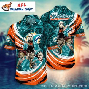 Halloween Movie Character NFL Miami Dolphins Hawaiian Shirt