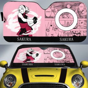 Haruno Sakura Car Sunshade Custom Anime Car Accessories Manga Color Style