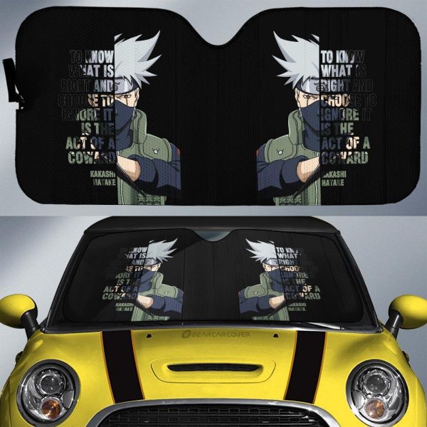 Hatake Kakashi Quotes Car Sunshade Custom Anime Car Accessoriess