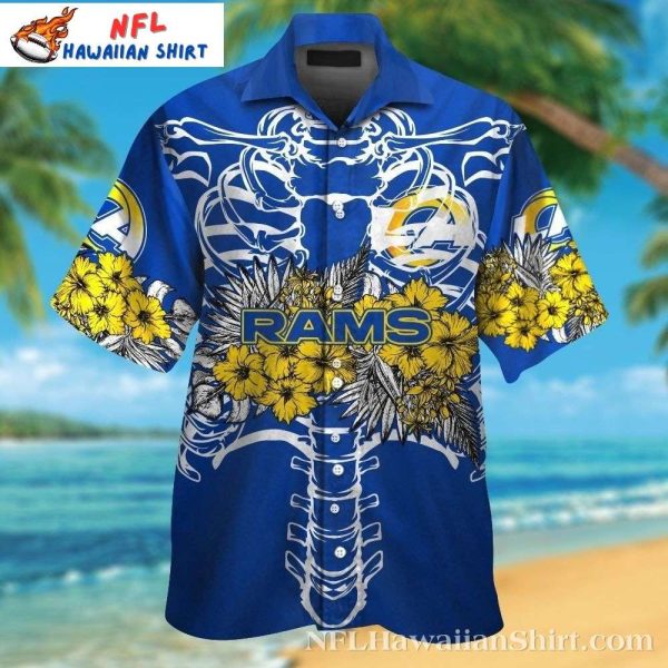 Hawaiian Huddle LA Rams Shirt – Oceanic Blue And Sunshine Yellow Flair