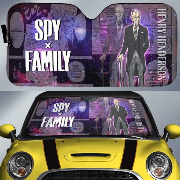 Henry Henderson Car Sunshade Custom Spy x Family Anime Car Accessories Manga Galaxy Style