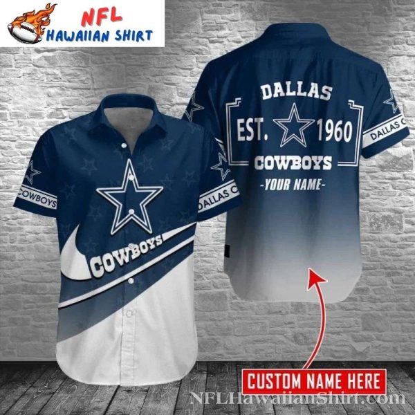 Heritage Stripe Dallas Cowboys Personalized Tropical Shirt 1960 Edition