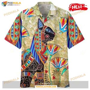 Hippie Egypt Cat Hot Casual For Men Women Hawaiian Shirt