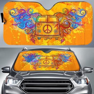 Hippie Van Car Sunshade Custom Car Accessories