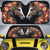 Horse Floral Car Sunshade Custom Car Accessories