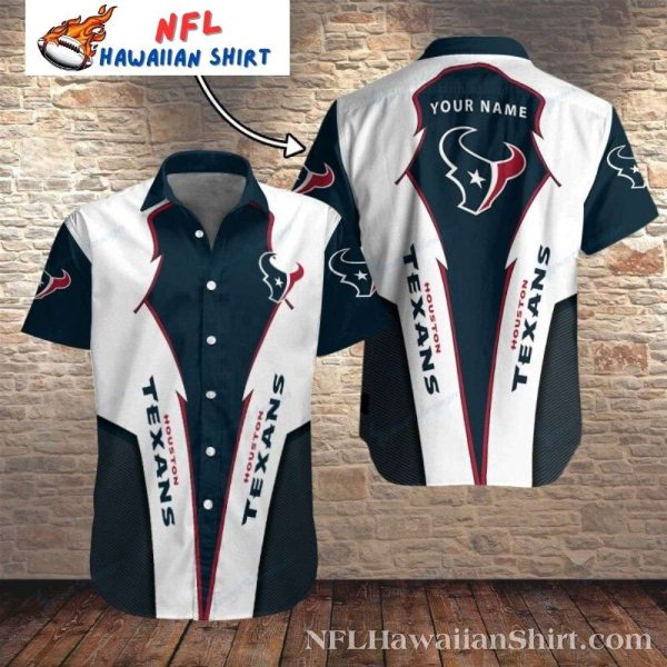 Houston Texans Bold Spirit Custom Name Hawaiian Shirt