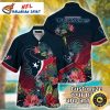 Houston Texans Flamboyant Flora Hawaiian Shirt – Nighttime Tropics