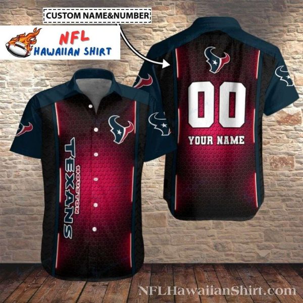 Houston Texans Stadium Roar Custom Name Hawaiian Shirt