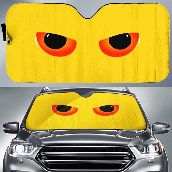 I Can See You Eyes Car Sunshade Custom Yellow Car Accessories