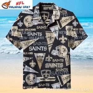 Iconic Saints Gear NFL Hawaiian New Orleans Saints Shirt