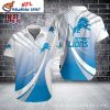 Icy Cool Detroit Lions Swirl Pattern Hawaiian Shirt